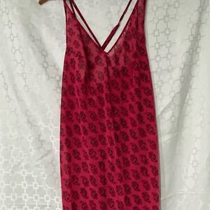 VINTAGE Victoria Secret’s Red Sheer Long Gown/Dress SIZE L